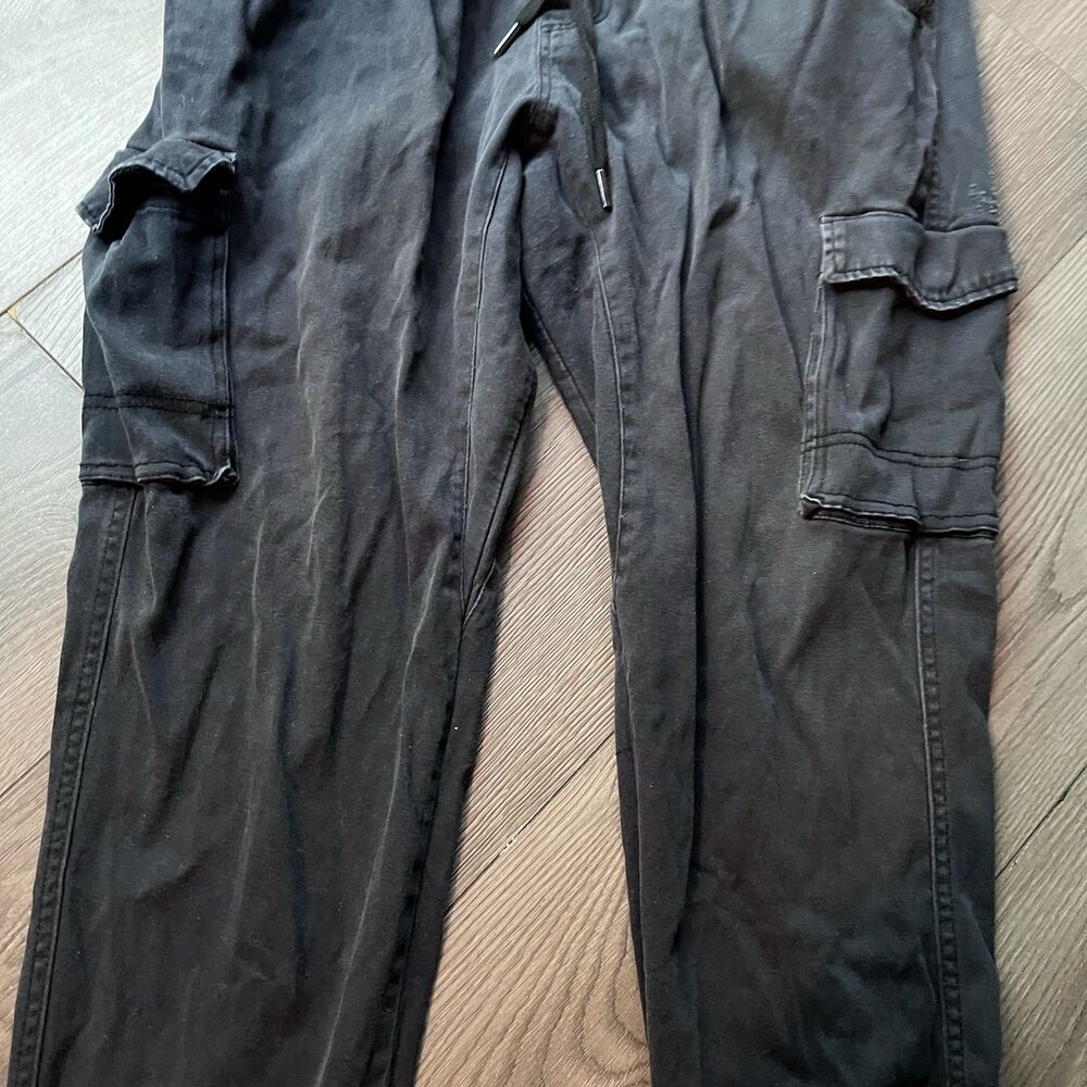 Ecko Unltd Fit Skinny Black Cargo Jogger Pants Drawstring Stretch Men's Size 38 - Picture 3 of 7
